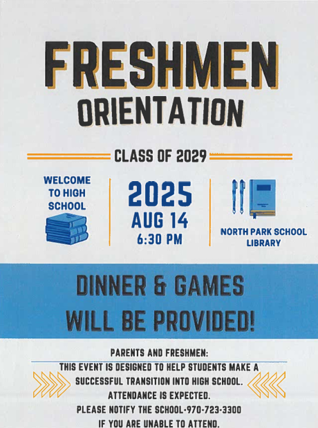 Freshmen Orientation August 14 @ 6:30PM
